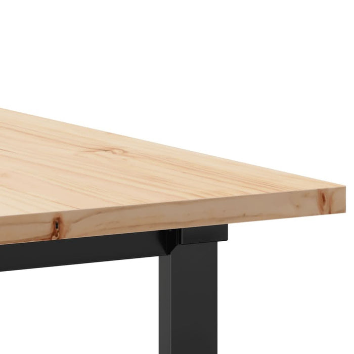 Masă bucătărie, cadru O, 180x90x75,5 cm lemn masiv pin și fontă - WALTI WALTI