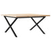 Masă de cafea, cadru X, 80x80x45,5 cm, lemn masiv pin și fontă - WALTI WALTI