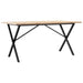 Masă bucătărie, cadru X, 140x80x75,5 cm lemn masiv pin și fontă - WALTI WALTI