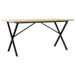 Masă bucătărie, cadru X, 140x80x75,5 cm lemn masiv pin și fontă - WALTI WALTI