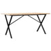 Masă bucătărie, cadru X, 160x80x75,5 cm lemn masiv pin și Oţel - WALTI WALTI