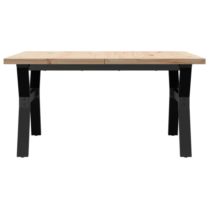 Masă de cafea, cadru Y, 90x90x45,5 cm, lemn masiv pin și Oţel WALTI