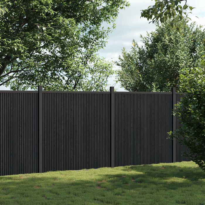 Panou pentru gard, gri, 353x186 cm, WPC - WALTI WALTI