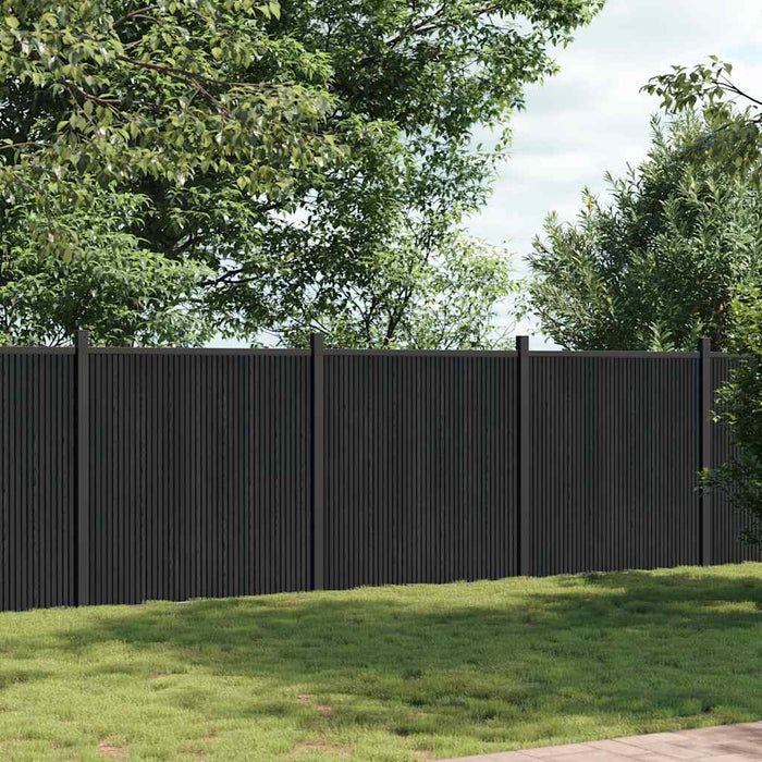 Panouri pentru gard, gri, 526x186 cm, WPC - WALTI WALTI