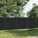 Panouri pentru gard, gri, 526x186 cm, WPC - WALTI WALTI