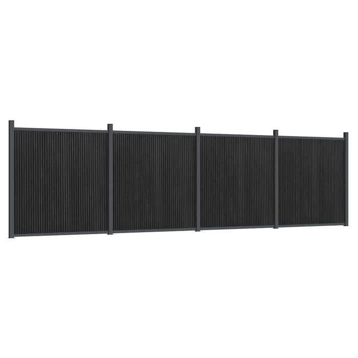 Panouri pentru gard, gri, 699x186 cm, WPC - WALTI WALTI
