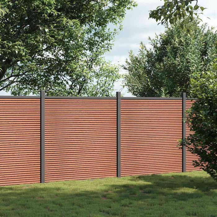 Panouri pentru gard, maro, 353x186 cm, WPC - WALTI WALTI