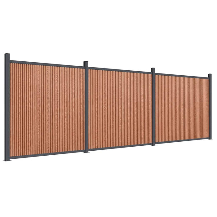 Panouri pentru gard, maro, 526x186 cm, WPC - WALTI WALTI
