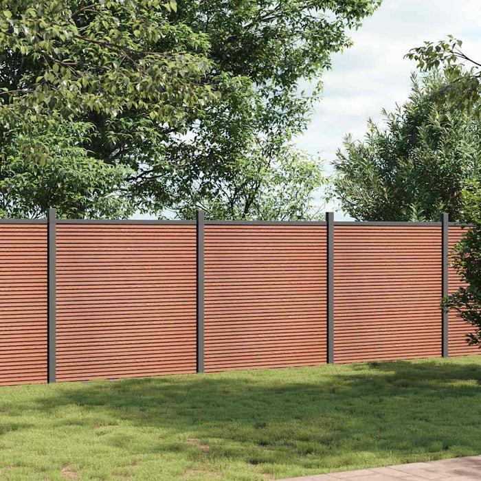 Panouri pentru gard, maro, 526x186 cm, WPC - WALTI WALTI