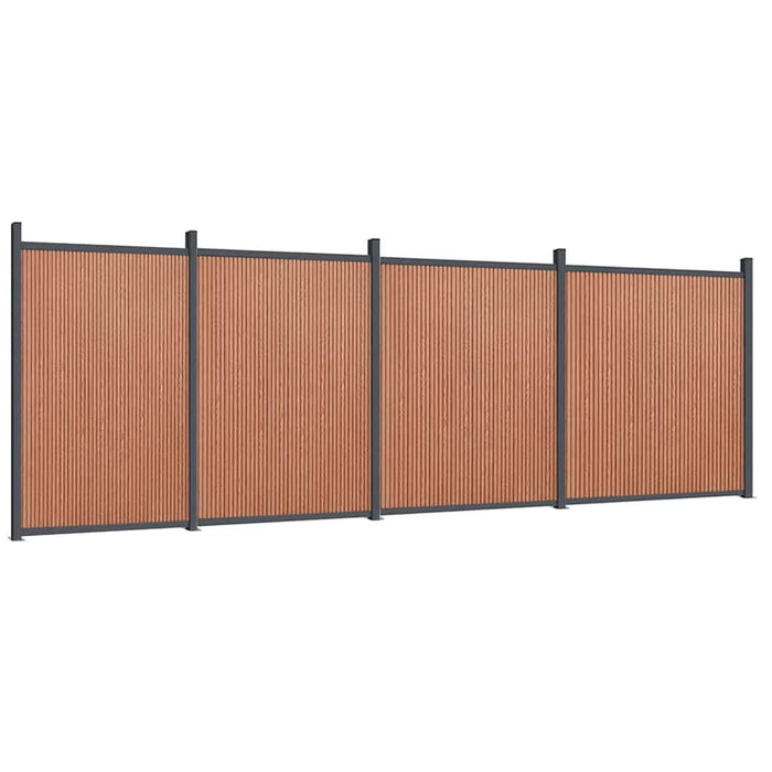 Panouri pentru gard, maro, 699x186 cm, WPC - WALTI WALTI
