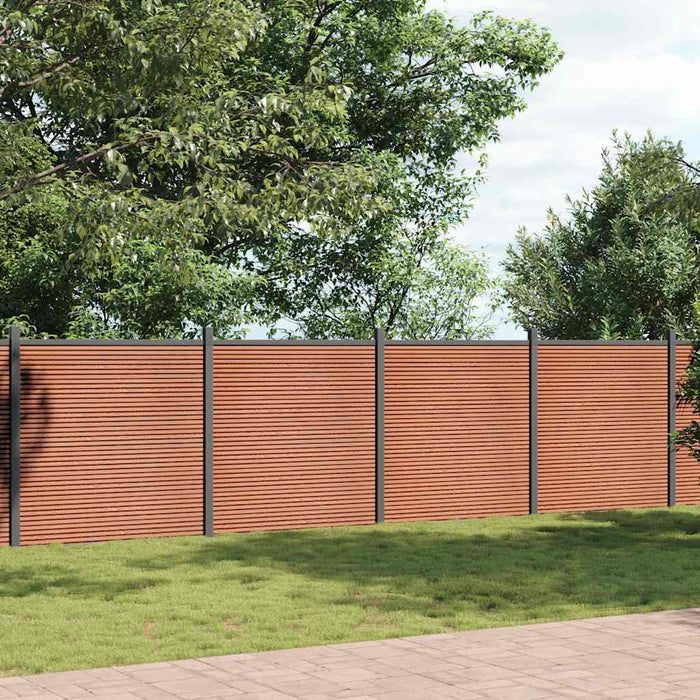 Panouri pentru gard, maro, 699x186 cm, WPC - WALTI WALTI