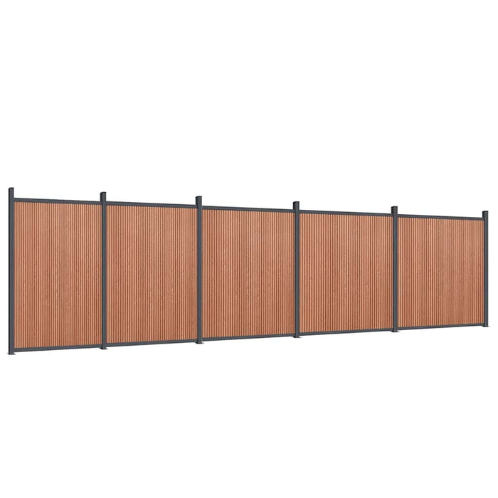 Panouri pentru gard, maro, 872x186 cm, WPC - WALTI WALTI