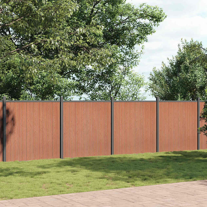 Panouri pentru gard, maro, 872x186 cm, WPC - WALTI WALTI