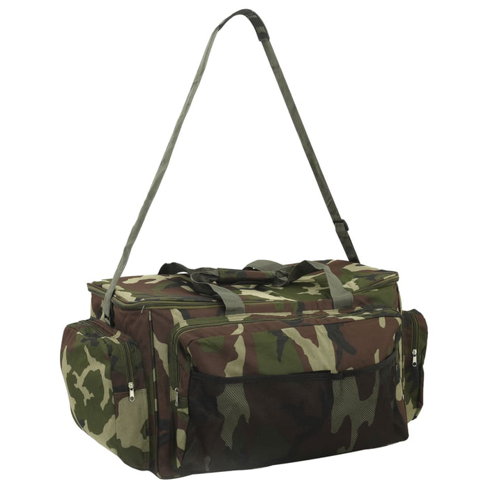 Geantă de pescuit, verde camuflaj, țesătură oxford impermeabilă - WALTI WALTI
