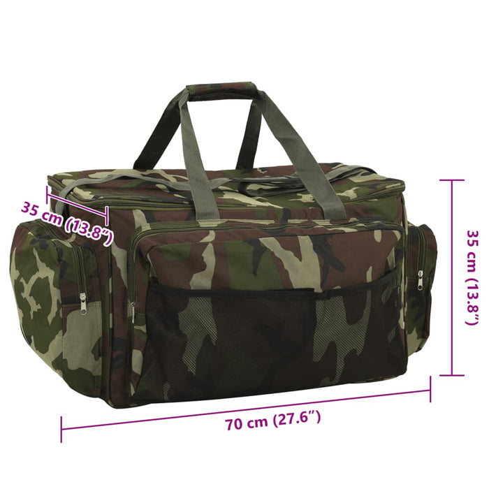 Geantă de pescuit, verde camuflaj, țesătură oxford impermeabilă - WALTI WALTI