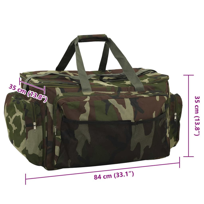 Geantă de pescuit, verde camuflaj, țesătură oxford impermeabilă - WALTI WALTI