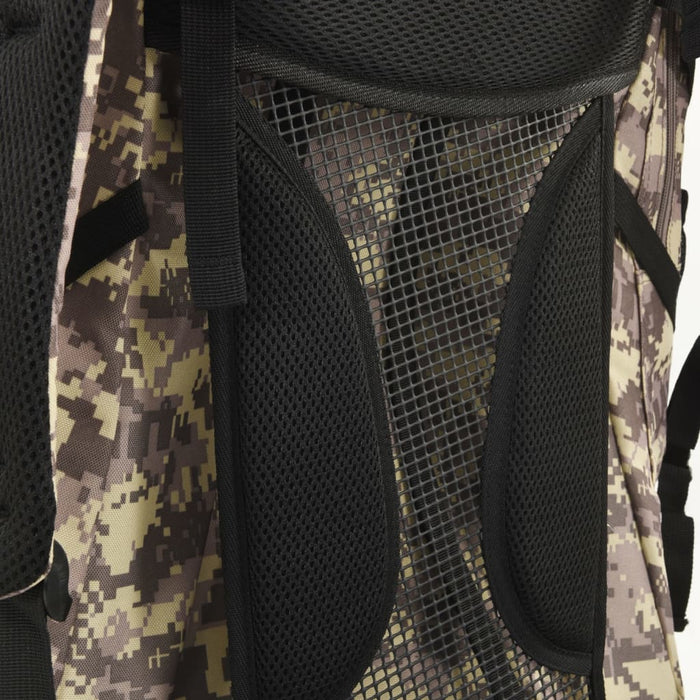 Rucsac de drumeție, camuflaj maro camel, 60 L, țesătură oxford - WALTI WALTI