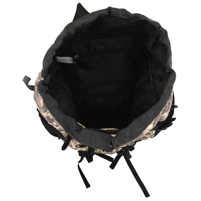 Rucsac de drumeție, camuflaj maro camel, 60 L, țesătură oxford - WALTI WALTI