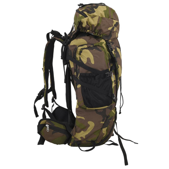 Rucsac de drumeție, verde camuflaj, 100 L, țesătură oxford - WALTI WALTI