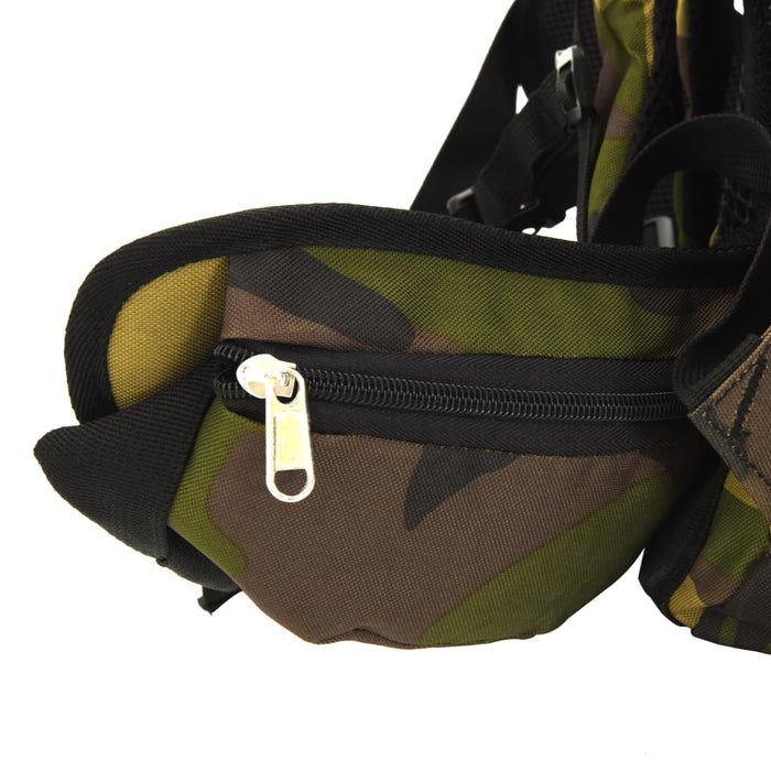 Rucsac de drumeție, verde camuflaj, 100 L, țesătură oxford - WALTI WALTI