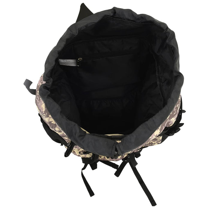 Rucsac de drumeție, camuflaj maro camel, 100 L, țesătură oxford - WALTI WALTI