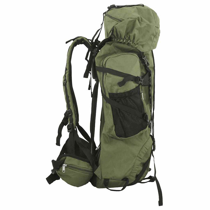 Rucsac de drumeție, verde kaki, 100 L, țesătură oxford - WALTI WALTI