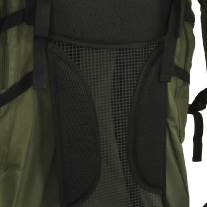 Rucsac de drumeție, verde kaki, 100 L, țesătură oxford - WALTI WALTI