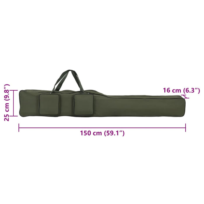 Geantă pentru undiță, verde închis, 150 cm, țesătură oxford - WALTI WALTI