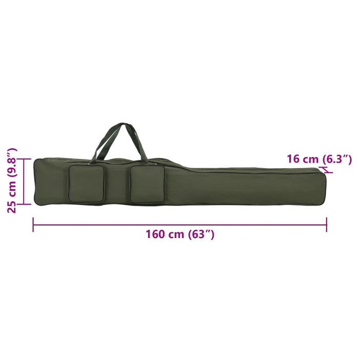 Geantă pentru undiță, verde închis, 160 cm, țesătură oxford - WALTI WALTI