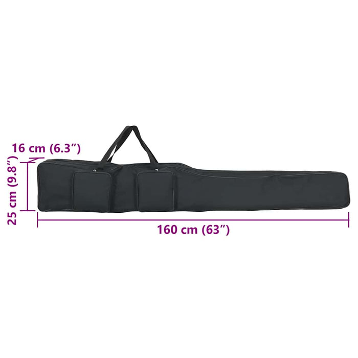 Geantă pentru undiță, negru, 160 cm, țesătură oxford - WALTI WALTI