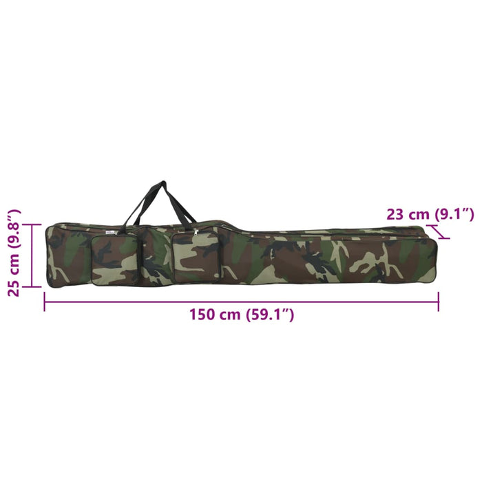 Geantă pentru undiță, verde camuflaj, 150 cm, țesătură oxford - WALTI WALTI
