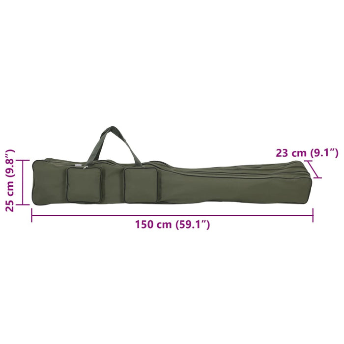 Geantă pentru undiță, verde închis, 150 cm, țesătură oxford - WALTI WALTI