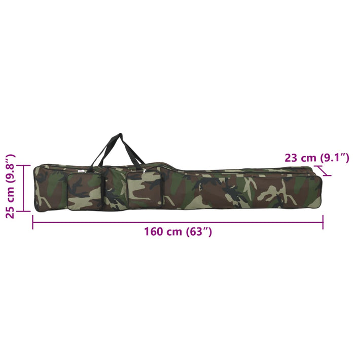 Geantă pentru undiță, verde camuflaj, 160 cm, țesătură oxford - WALTI WALTI