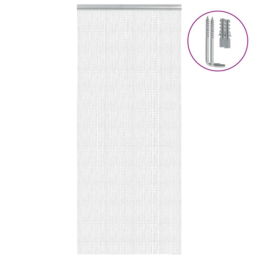 Paravan de ușă cu lanț, 90x220 cm, aluminiu - WALTI WALTI