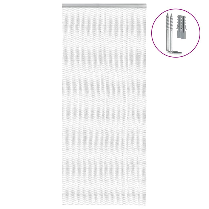 Paravan de ușă cu lanț, 90x220 cm, aluminiu WALTI