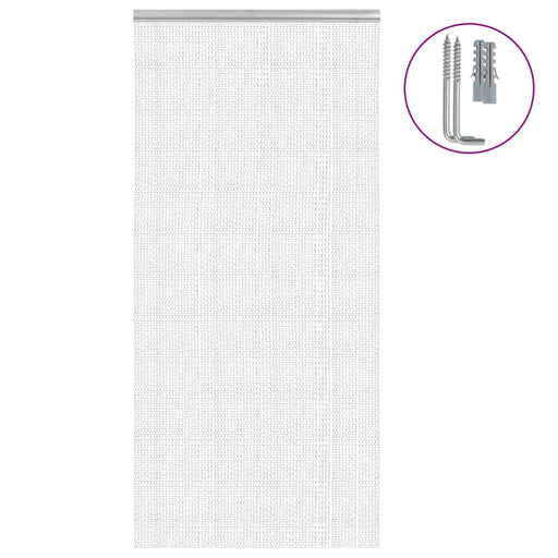 Paravan de ușă cu lanț, 100x212 cm, aluminiu - WALTI WALTI