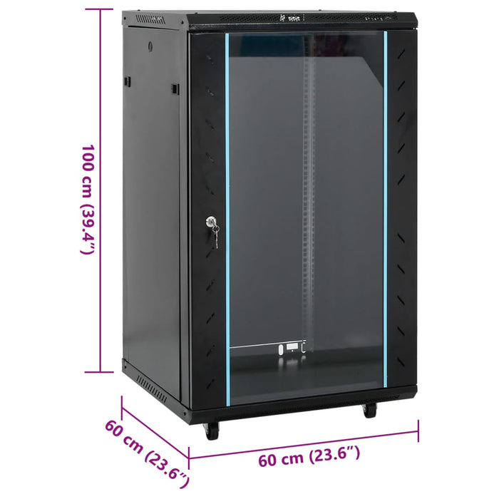 Dulap server, picioare pivotante, 18U, 19" IP20 60x60x100 cm - WALTI WALTI