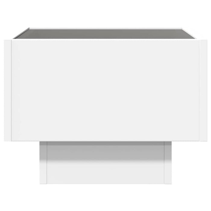 Masă laterală cu LED, alb, 40x40x30 cm, lemn prelucrat - WALTI WALTI