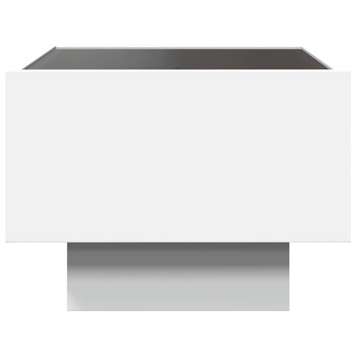 Masă laterală cu LED, alb, 40x40x30 cm, lemn prelucrat - WALTI WALTI