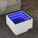 Masă laterală cu LED, alb, 40x40x30 cm, lemn prelucrat - WALTI WALTI