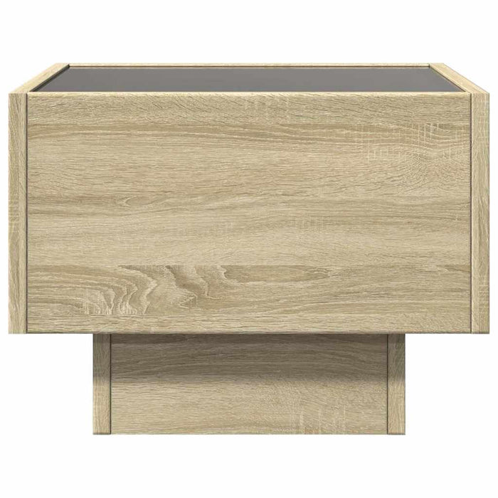 Masă laterală cu LED, stejar sonoma, 40x40x30 cm, lemn compozit - WALTI WALTI