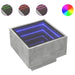 Masă laterală cu LED, gri beton, 40x40x30 cm, lemn prelucrat - WALTI WALTI