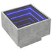 Masă laterală cu LED, gri beton, 40x40x30 cm, lemn prelucrat - WALTI WALTI