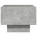 Masă laterală cu LED, gri beton, 40x40x30 cm, lemn prelucrat - WALTI WALTI