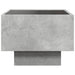 Masă laterală cu LED, gri beton, 40x40x30 cm, lemn prelucrat - WALTI WALTI