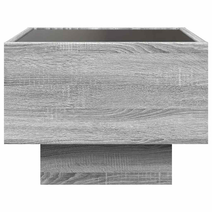 Masă laterală cu LED, sonoma gri, 40x40x30 cm, lemn prelucrat - WALTI WALTI