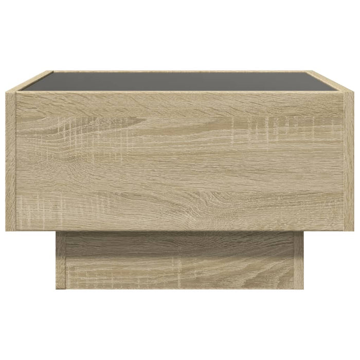 Măsuță de cafea cu LED stejar sonoma 50x50x30 cm lemn prelucrat - WALTI WALTI