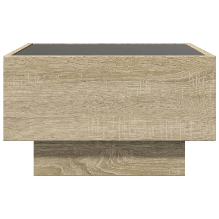 Măsuță de cafea cu LED stejar sonoma 50x50x30 cm lemn prelucrat - WALTI WALTI
