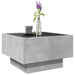 Măsuță de cafea cu LED, gri beton, 50x50x30 cm, lemn prelucrat - WALTI WALTI