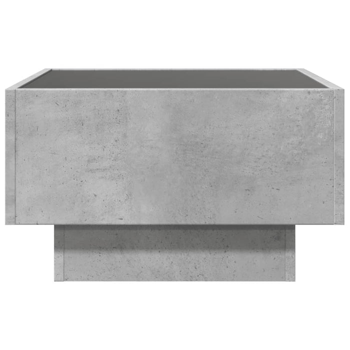 Măsuță de cafea cu LED, gri beton, 50x50x30 cm, lemn prelucrat - WALTI WALTI